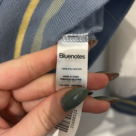 Bluenotes blue fleece bomber varsity‎ jacket - Picture 4 of 5